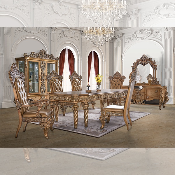 Luxury 7 PCs Dining Table Set HD-8024 By Homey Design 39