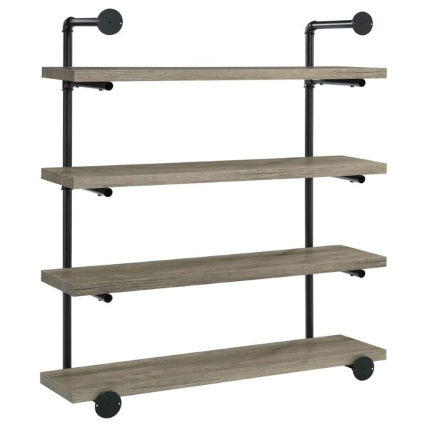 Elmcrest 40-inch Wall Shelf Black and Gray Driftwood 804427 By Coaster Furniture 9