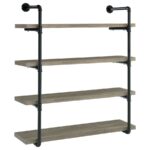 Elmcrest 40-inch Wall Shelf Black and Gray Driftwood 804427 By Coaster Furniture Home Office Mobilia Cleopatra 14 Elmcrest 40-inch Wall Shelf Black and Gray Driftwood 804427 By Coaster Furniture 14