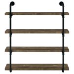 Elmcrest 40-inch Wall Shelf Black and Rustic Oak 804417 By Coaster Furniture Home Office Mobilia Cleopatra 16 Elmcrest 40-inch Wall Shelf Black and Rustic Oak 804417 By Coaster Furniture 16