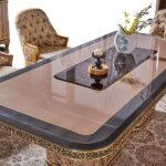 Dining Table HD-9010 By Homey Design Homey Design HD-9010 Collection Mobilia Cleopatra 16 Dining Table HD-9010 By Homey Design 16