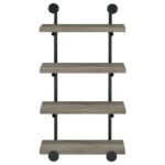 Elmcrest 24-inch Wall Shelf Black and Grey Driftwood 804416 By Coaster Furniture Home Office Mobilia Cleopatra 22 Elmcrest 24-inch Wall Shelf Black and Grey Driftwood 804416 By Coaster Furniture 22