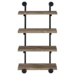 Elmcrest 24-inch Wall Shelf Black and Rustic Oak 804426 By Coaster Furniture Home Office Mobilia Cleopatra 21 Elmcrest 24-inch Wall Shelf Black and Rustic Oak 804426 By Coaster Furniture 21