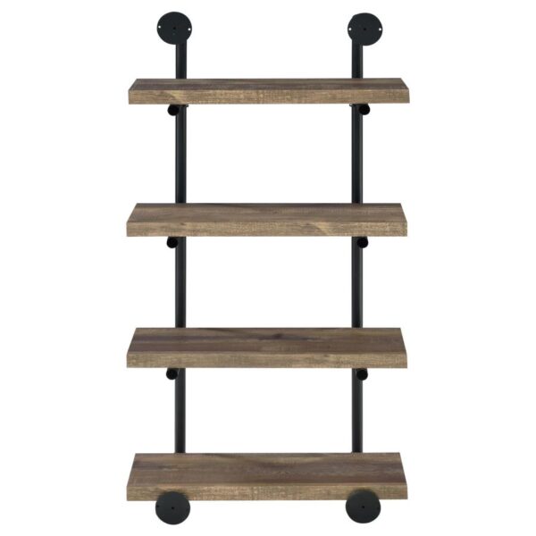 Elmcrest 24-inch Wall Shelf Black and Rustic Oak 804426 By Coaster Furniture 13