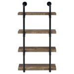 Elmcrest 24-inch Wall Shelf Black and Rustic Oak 804426 By Coaster Furniture Home Office Mobilia Cleopatra 22 Elmcrest 24-inch Wall Shelf Black and Rustic Oak 804426 By Coaster Furniture 22