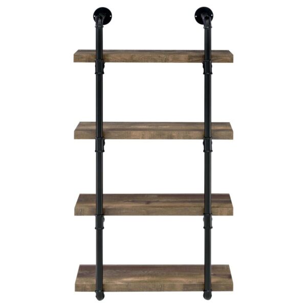 Elmcrest 24-inch Wall Shelf Black and Rustic Oak 804426 By Coaster Furniture 14