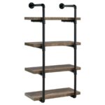 Elmcrest 24-inch Wall Shelf Black and Rustic Oak 804426 By Coaster Furniture Home Office Mobilia Cleopatra 24 Elmcrest 24-inch Wall Shelf Black and Rustic Oak 804426 By Coaster Furniture 24