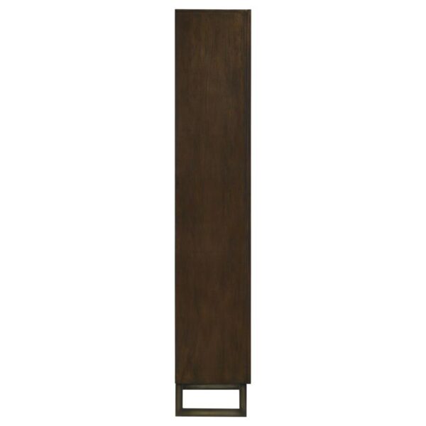 Marshall 5-shelf Bookcase With Storage Cabinet Dark Walnut and Gunmetal 881296 By Coaster Furniture 18
