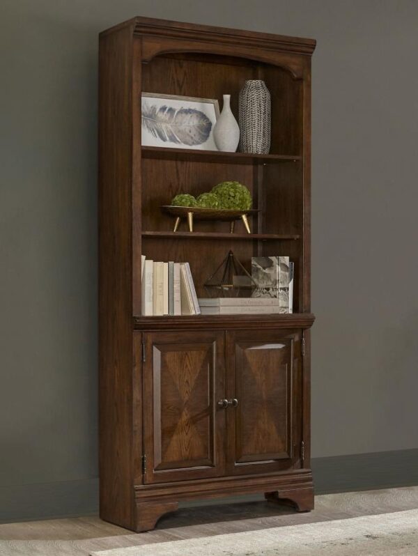 Hartshill Bookcase with Cabinet Burnished Oak 881286 By Coaster Furniture 9