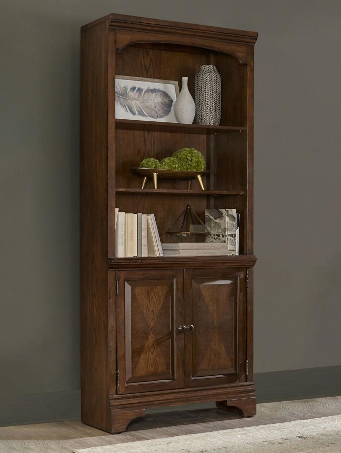 Hartshill Bookcase with Cabinet Burnished Oak 881286 By Coaster Furniture 9