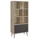 Maeve 3-shelf Engineered Wood Bookcase with Drawers Antique Pine and Grey 801923 By Coaster Furniture Home Office Mobilia Cleopatra 22 Maeve 3-shelf Engineered Wood Bookcase with Drawers Antique Pine and Grey 801923 By Coaster Furniture 22