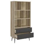 Maeve 3-shelf Engineered Wood Bookcase with Drawers Antique Pine and Grey 801923 By Coaster Furniture Home Office Mobilia Cleopatra 24 Maeve 3-shelf Engineered Wood Bookcase with Drawers Antique Pine and Grey 801923 By Coaster Furniture 24