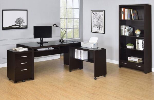 Skylar 5-shelf Bookcase with Storage Drawer Cappuccino 800905 By Coaster Furniture 11