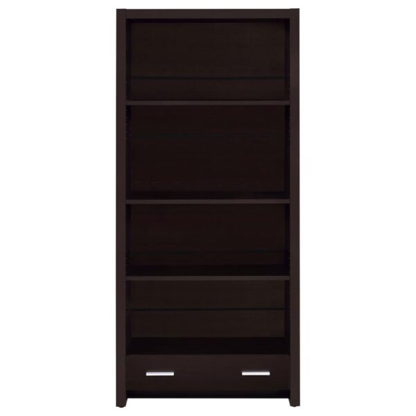 Skylar 5-shelf Bookcase with Storage Drawer Cappuccino 800905 By Coaster Furniture 13