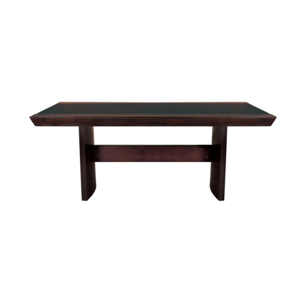 Espresso Glass Insert Daisy Collection Dining Table By Homelegance 7