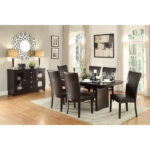 Espresso Glass Insert Daisy Collection Dining Table By Homelegance Dining Room Furniture Mobilia Cleopatra 12 Espresso Glass Insert Daisy Collection Dining Table By Homelegance 12