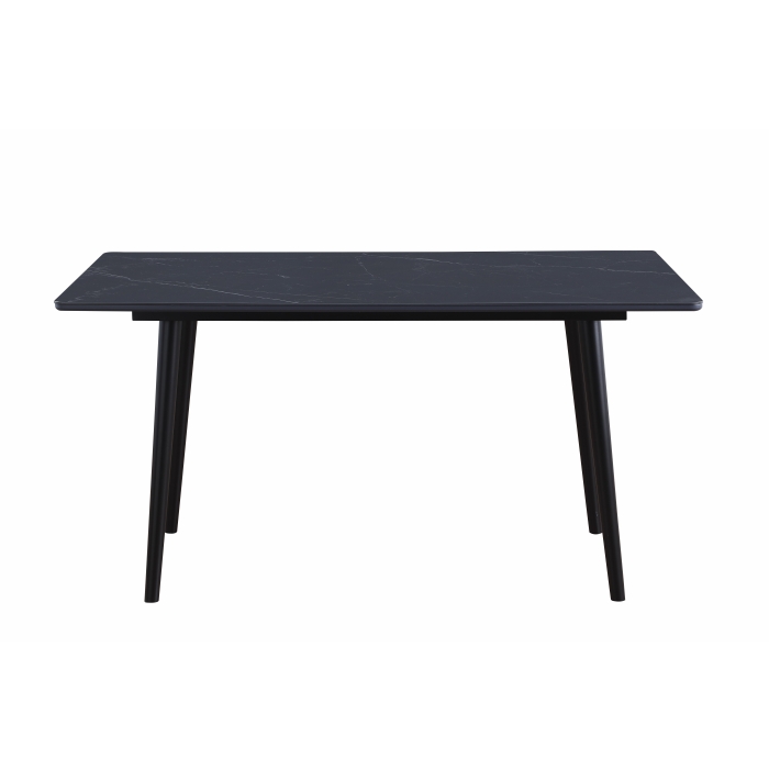 HM5210BK-60 Black Sintered Stone Dining Table By Homelegance