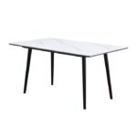 HM5210WH-60 White Sintered Stone Dining Table By Homelegance Dining Room Furniture Mobilia Cleopatra 10 HM5210WH-60 White Sintered Stone Dining Table By Homelegance 10