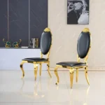 DC3000 Stainless Steel and Leather Dining Chairs by Artisan Furniture Dining Chair & Bench Mobilia Cleopatra 37 DC3000 Stainless Steel and Leather Dining Chairs by Artisan Furniture 37