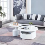 CT5003WH 2PC Set Wooden Nesting Coffee Table By Artisan Furniture 18