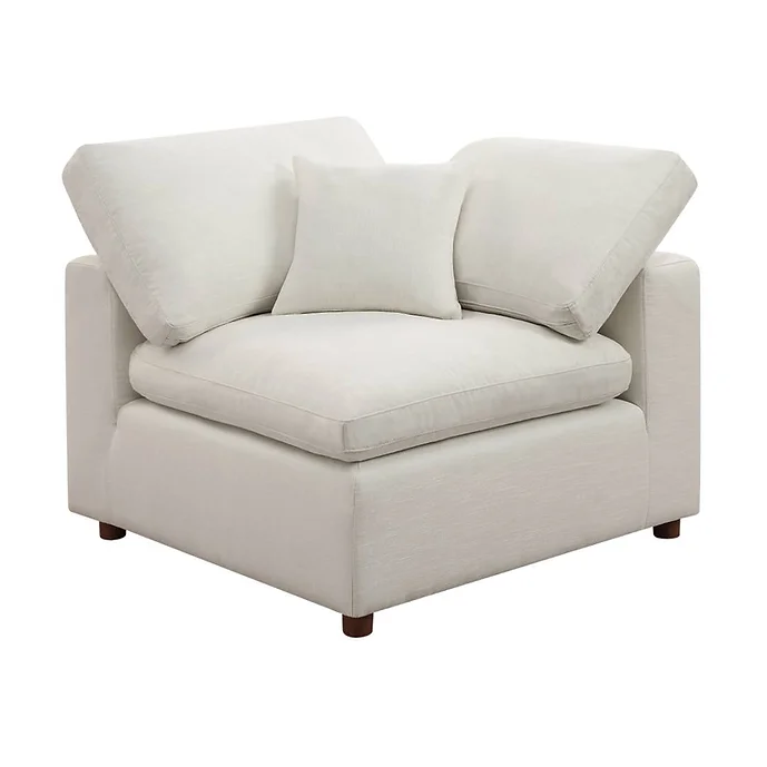 White SEC8061WH-WDG Wedge Artisan Furniture
