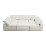 White SEC8061WH-AC314 Armless Chair Artisan Furniture Living Chairs Mobilia Cleopatra 8 White SEC8061WH-AC314 Armless Chair Artisan Furniture 8