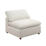 White SEC8061WH-AC314 Armless Chair Artisan Furniture Living Chairs Mobilia Cleopatra 7 White SEC8061WH-AC314 Armless Chair Artisan Furniture 7