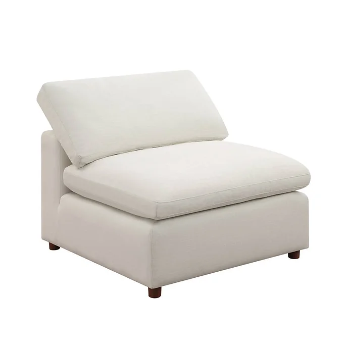 White SEC8061WH-AC314 Armless Chair Artisan Furniture