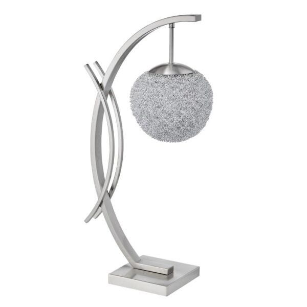 Satin nickel Table Lamp,LED Night Light Etsu Collection By homelegence 5