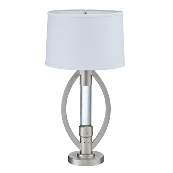 Satin nickel Table Lamp, Night Light  Water dancing light Lucian Collection By homelegence 6