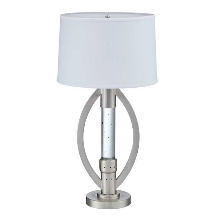 Satin nickel Table Lamp, Night Light  Water dancing light Lucian Collection By homelegence