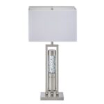 Satin nickel Table Lamp, Night Light Water dancing light Elan Collection By homelegence Lighting Mobilia Cleopatra 9 Satin nickel Table Lamp, Night Light Water dancing light Elan Collection By homelegence 9