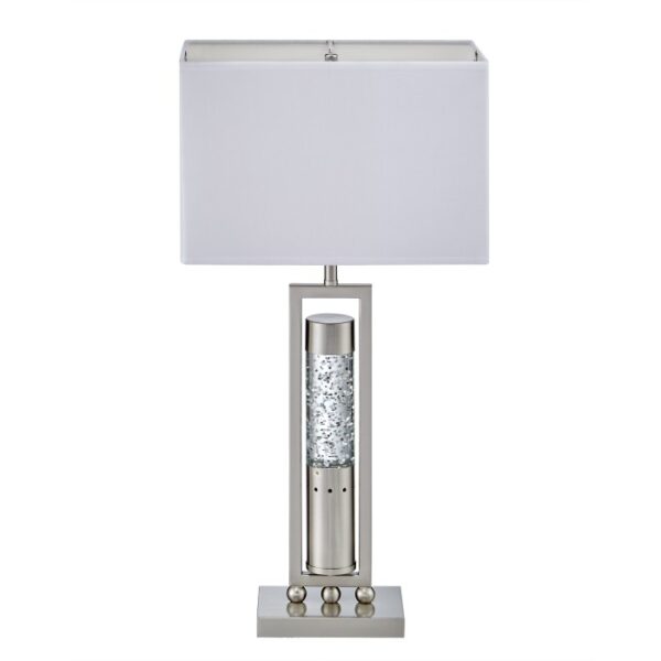 Satin nickel Table Lamp, Night Light Water dancing light Elan Collection By homelegence 6