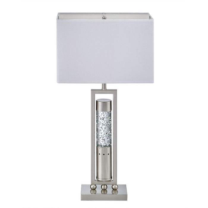 Satin nickel Table Lamp, Night Light Water dancing light Elan Collection By homelegence