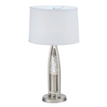 Satin nickel Table Lamp, Night Light Water dancing light Jair Collection By homelegence 9