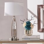 Satin nickel Table Lamp, Night Light Water dancing light Jair Collection By homelegence 10