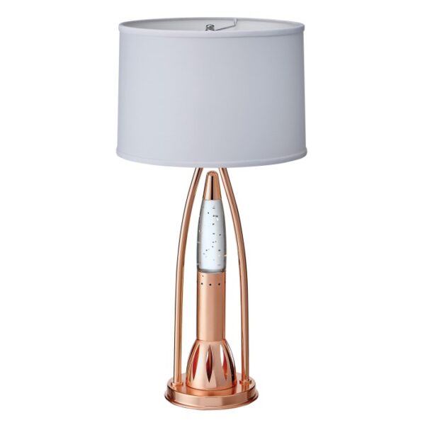 Satin Copper Table Lamp, Night Light Water dancing light Lenora Collection By homelegence 5
