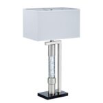 Satin Nickel Table Lamp, Night Light Water dancing light Jalen Collection By homelegence Lighting Mobilia Cleopatra 7 Satin Nickel Table Lamp, Night Light Water dancing light Jalen Collection By homelegence 7