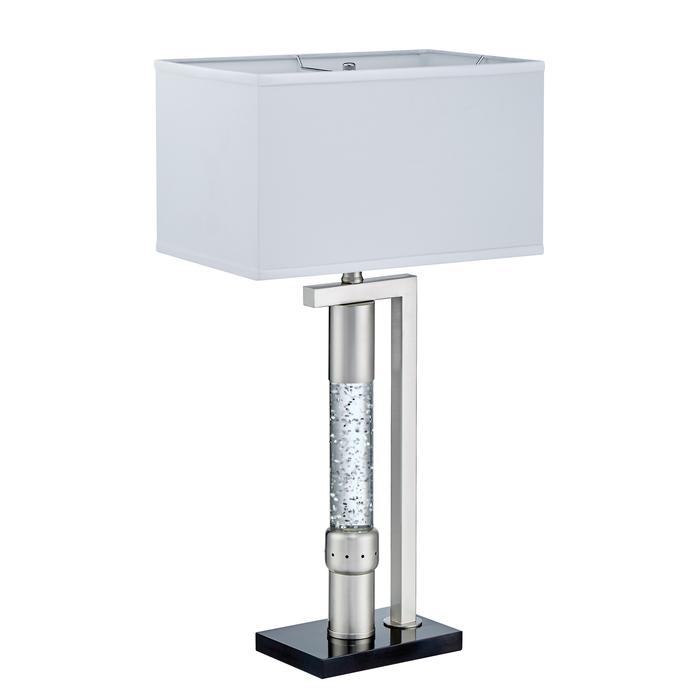 Satin Nickel Table Lamp, Night Light Water dancing light Jalen Collection By homelegence