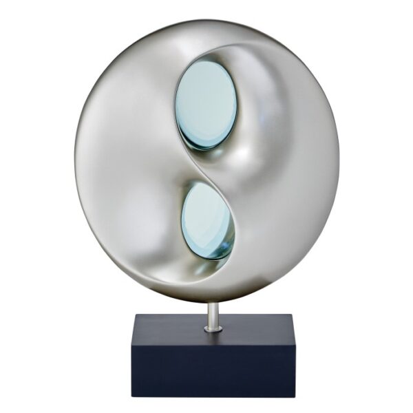 Black-Silver Poly Table Lamp, Night Light Neleh Collection By homelegence 7