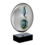 Black-Silver Poly Table Lamp, Night Light Neleh Collection By homelegence 12