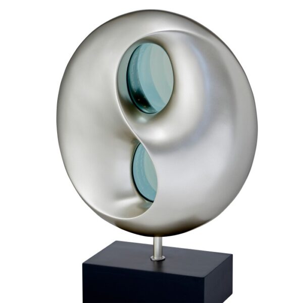 Black-Silver Poly Table Lamp, Night Light Neleh Collection By homelegence 9