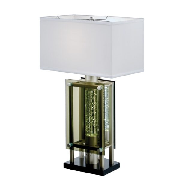 Silver Dancing Water Table Lamp, Night Light By homelegence 6