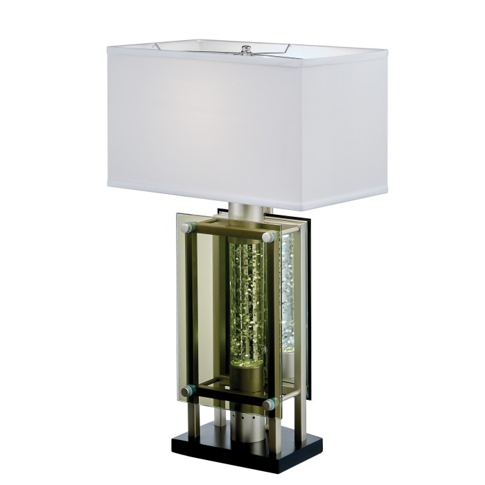 Silver Dancing Water Table Lamp, Night Light By homelegence