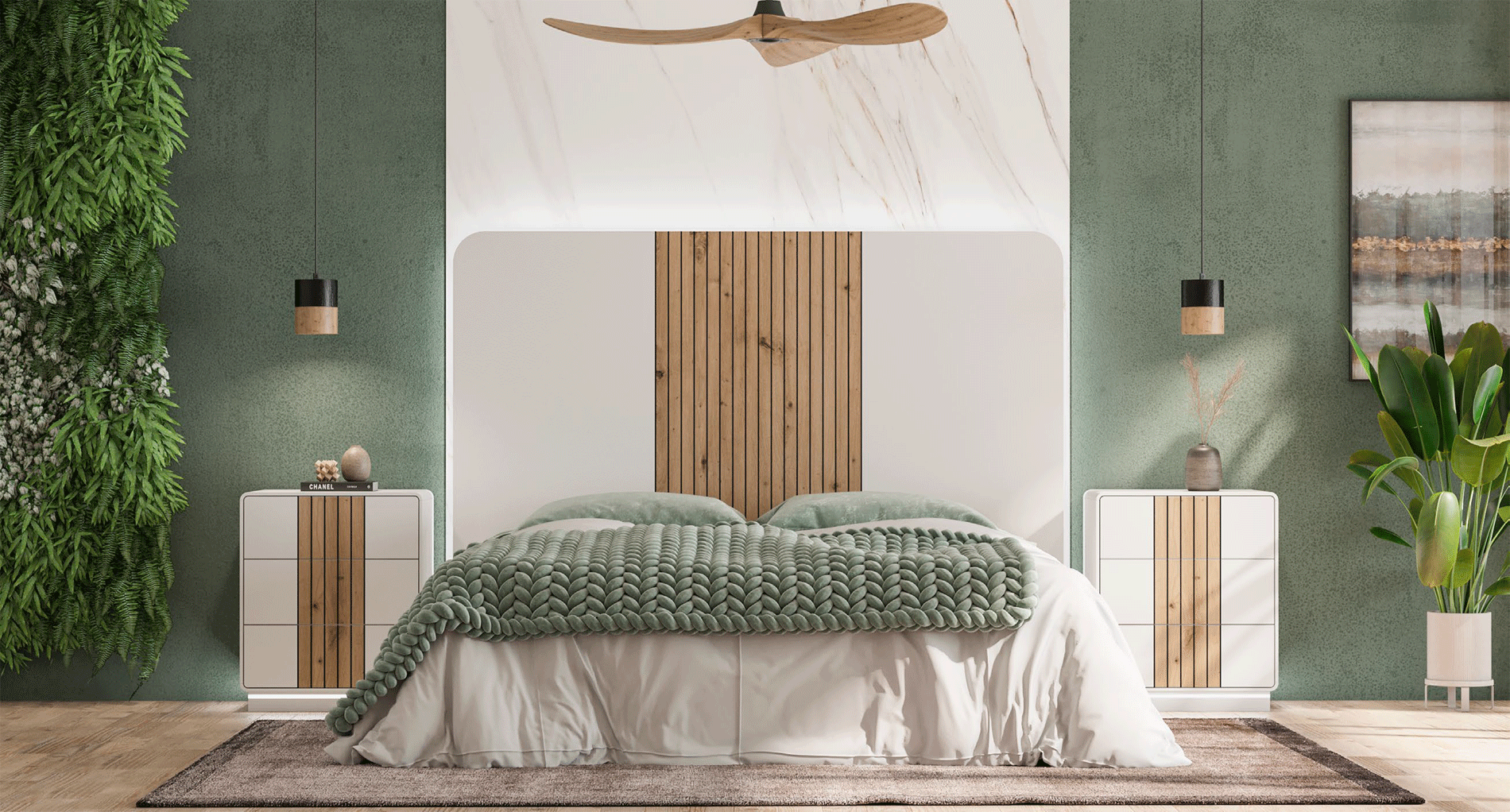 Blanco Mate Natura 02 Bedroom Set p13542 By ESF Furniture 8