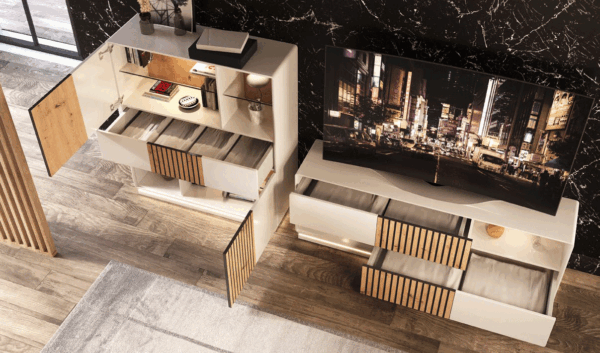 Blanco Mate Natura 03 Vitrine p13551 By ESF Furniture 7