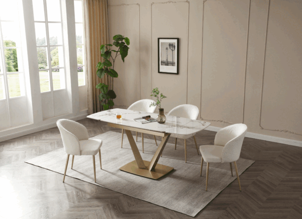 109 Golden Dining Table p13236 By ESF Furniture 14