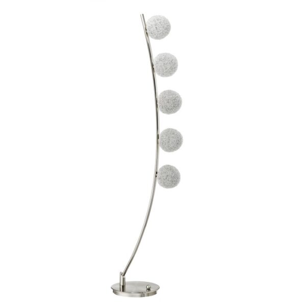 Satin Nickel Table Lamp, 5 Balls Night Light Jalen Collection By homelegence 5