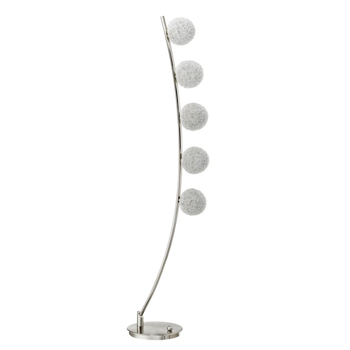 Satin Nickel Table Lamp, 5 Balls Night Light Jalen Collection By homelegence 5