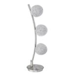Satin Nickel Curved Table Lamp, 3 Balls Night Light Jalen Collection By homelegence Lighting Mobilia Cleopatra 7 Satin Nickel Curved Table Lamp, 3 Balls Night Light Jalen Collection By homelegence 7